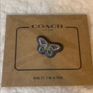Coach Embroidered Butterfly Pin